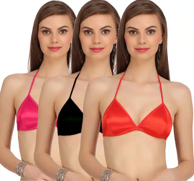 Non-wired Bra for Women (Pack of 3) (Multicolor, 30)