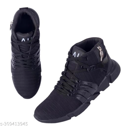 Sports Shoes for Men (Black, 8)