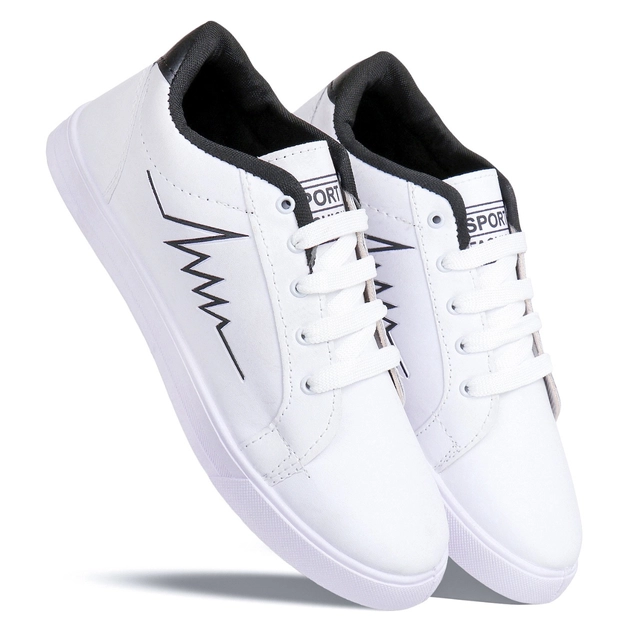 Casual Shoes for Men (White, 6)