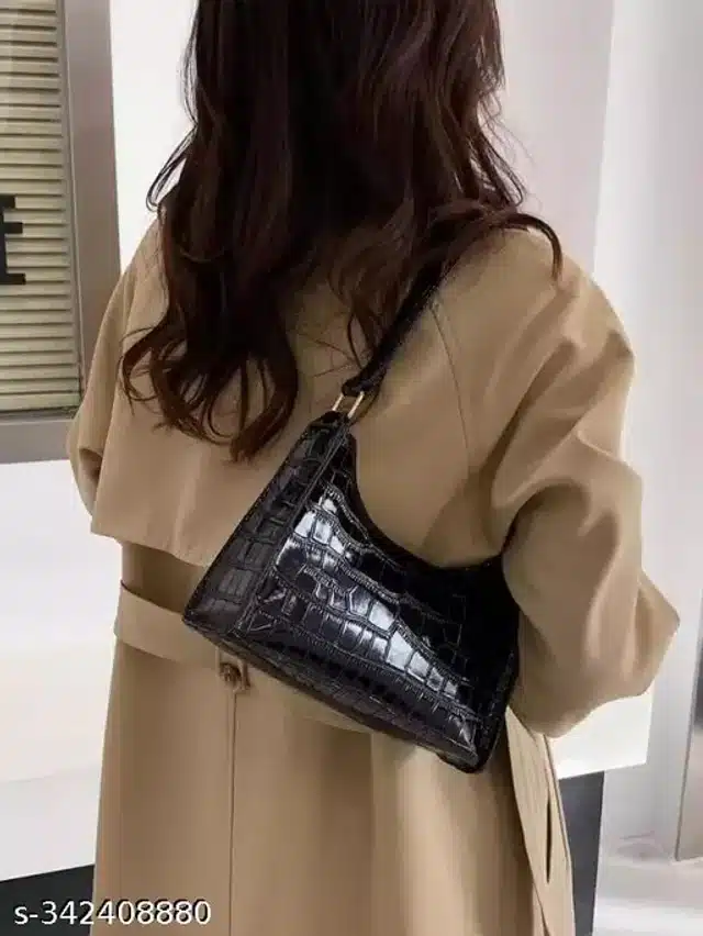 PU Hand Bag for Women (Black)
