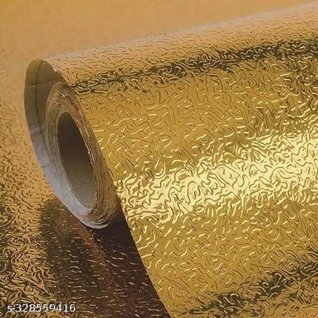 Oil Proof Waterproof Aluminum Foil (Golden, 2 m)