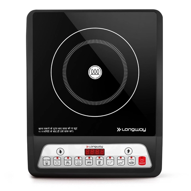 LONGWAY LW-Elite-Plus-ICT-PB -Black-P1 Induction Cooktop (2000 W, Black, Push Button)