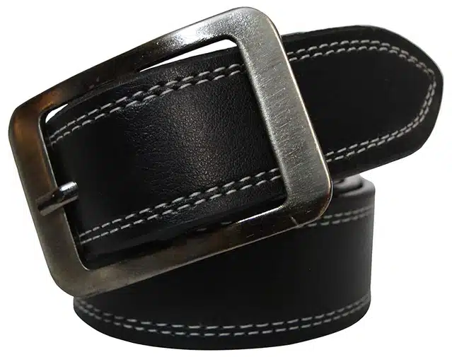 Leather Belt for Men (Black, 42)