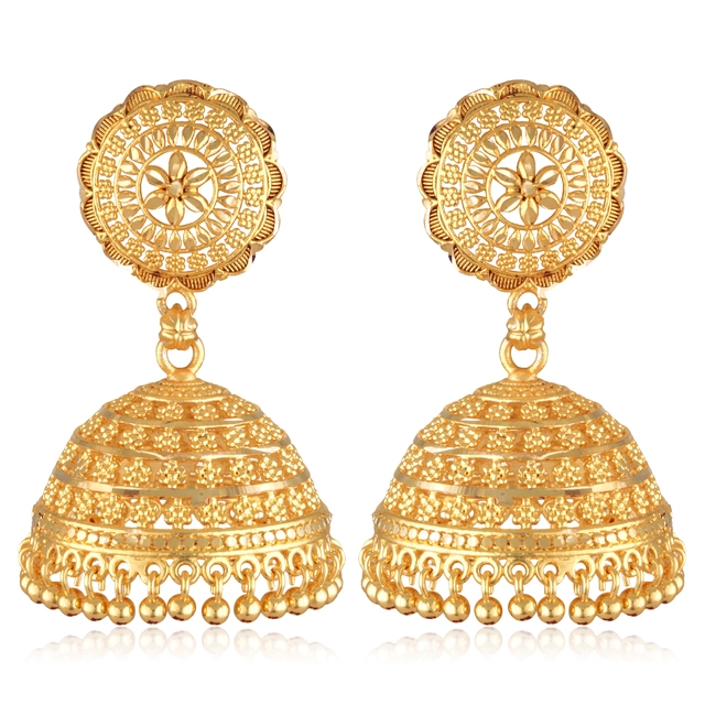 Alloy Gold Plated Earrings for Women (Gold, Set of 1)