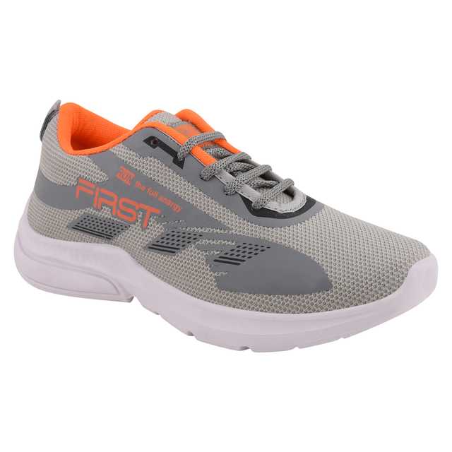 Foot Trends Kids Lace-up Race Sports Shoes For Boys (Grey, 11) (DE-14)