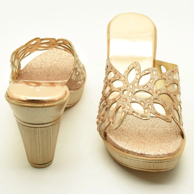 Sandals for Women (Gold, 3)