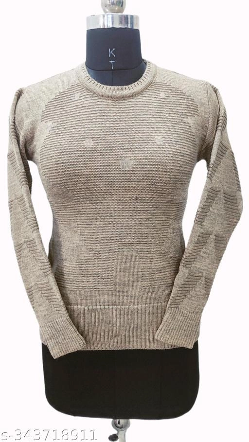 Woolen Solid Top for Women (Beige, Free Size)