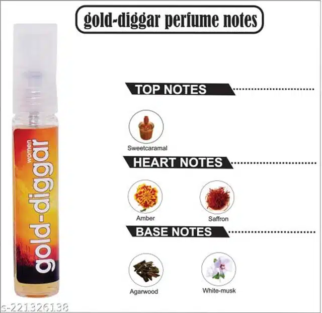 Combo of Being Herbal It's Over, Cleon, Move On & Gold Digger Trial Perfume for Women (10 ml, Pack of 4)