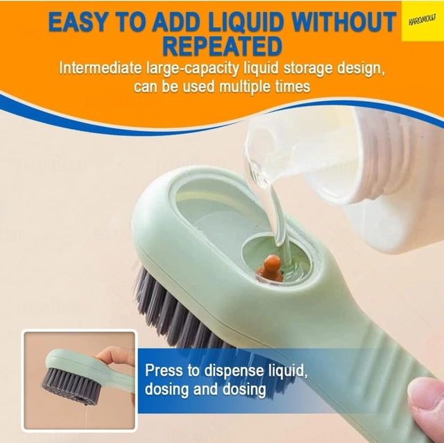 Plastic Automatic Liquid Dispenser Shoes Brush (Multicolor )