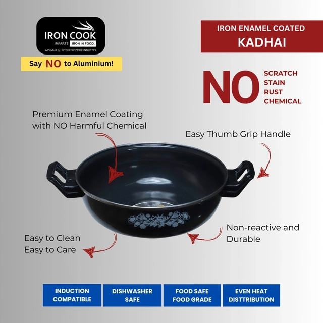 Enamel Coated Kadhai 24 cm