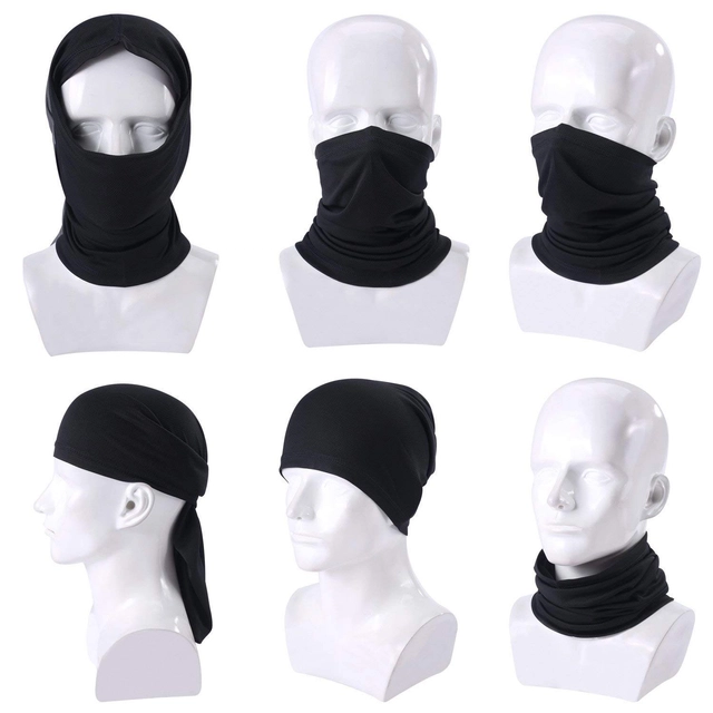 Riding Face Mask for Men (Black, Pack of 2)