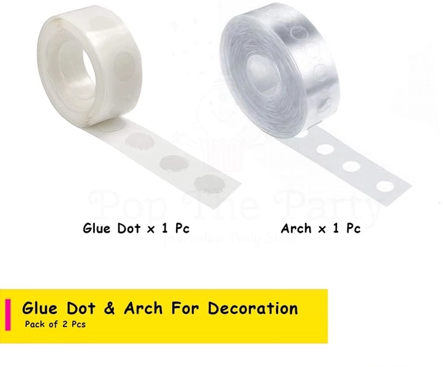 Balloon Arch Garland Decorating Tape (White, 5 m) (Pack of 2)