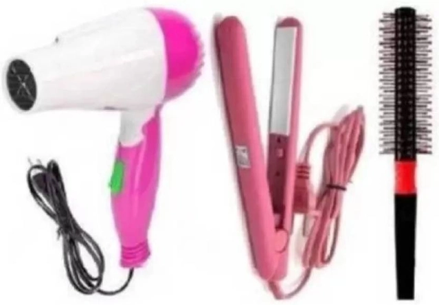 Combo Of Hair Straightener and hair comb with Hair Dryer