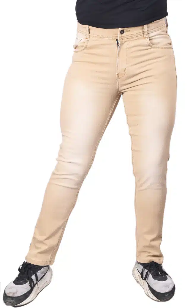 Casual Jeans for Men (Beige, 34)