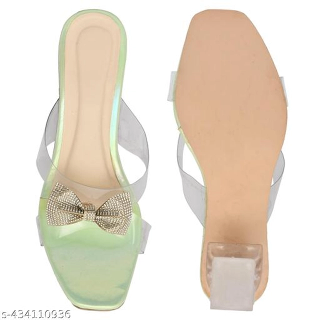 Heels for Women (Sea Green, 3)