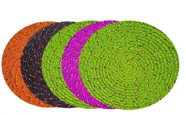 Cotton Doormats for Home (Multicolor, 43 cm) (Pack of 5)