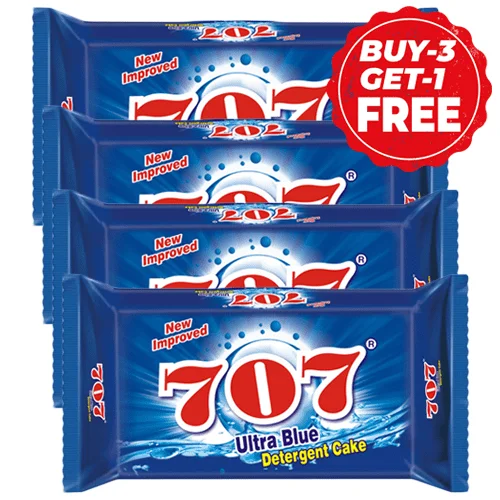 707 Ultra Blue Detergent Cake 4X150g (Buy 3 Get 1 Free)