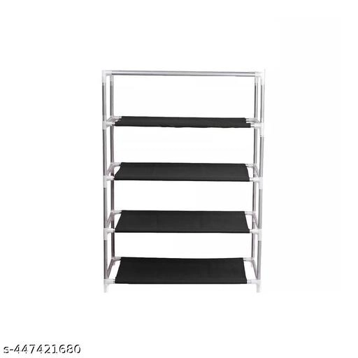 Metal 4 Layer Collapsible Multipurpose Rack (Black)