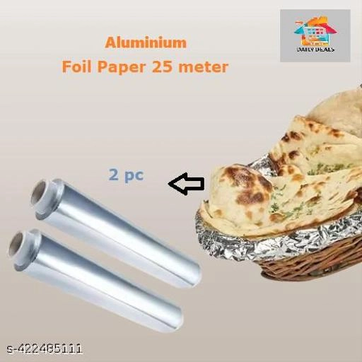 Aluminium Foil Paper (Silver, 25 m) (Pack of 2)