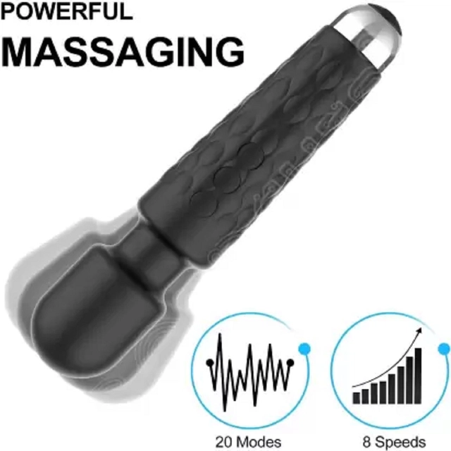 Rechargeable Wireless Vibration Massager (Black)