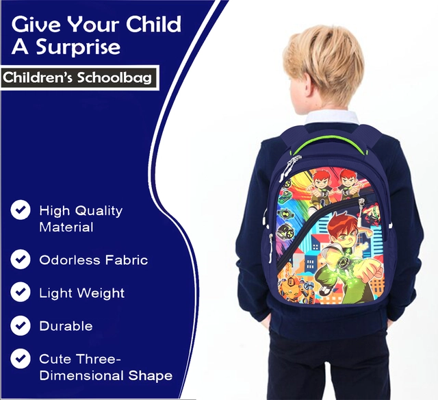 School Bag for Kids (Navy Blue, 30 L)