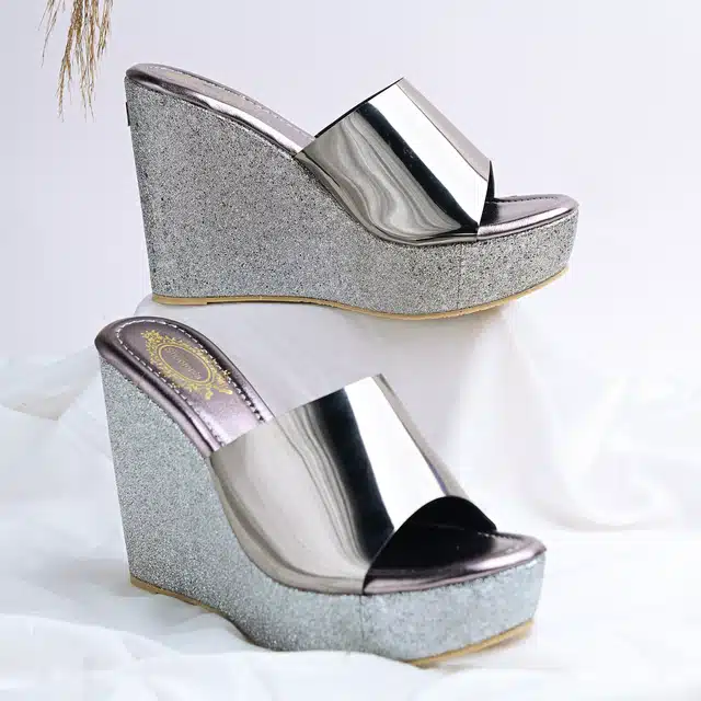 Heels for Women (Grey, 36)