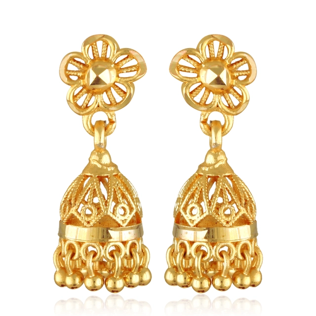 Alloy Gold Plated Earrings for Women (Gold, Set of 1)