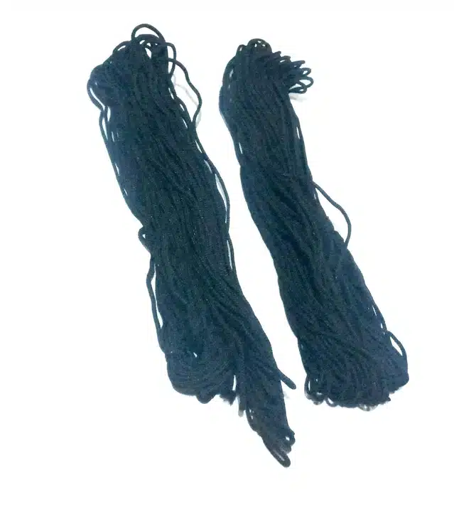 Silk Religious Nazar Protection Thread (Black, 25 m) (Pack of 2)