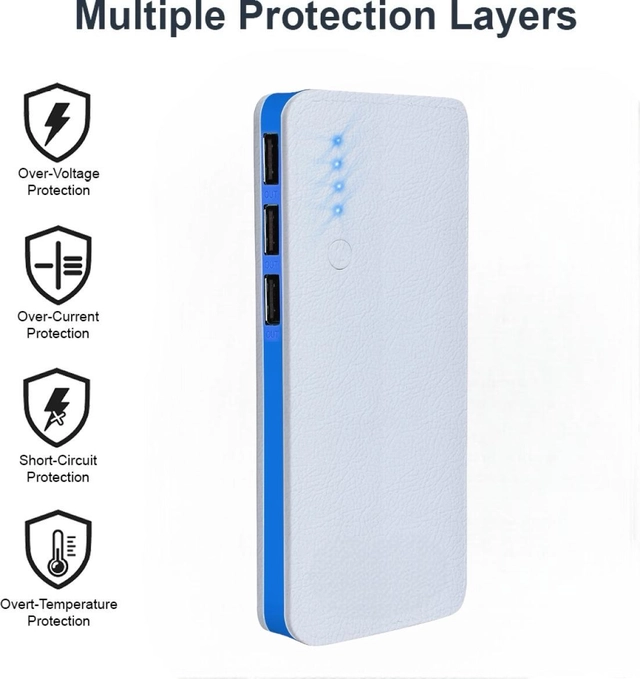 20000 mAh Power Bank (White & Blue)