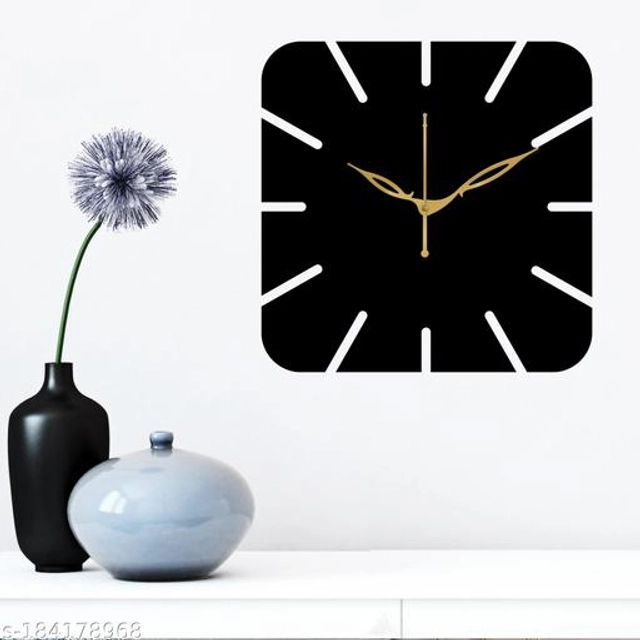 Wooden Wall Clock (Black)