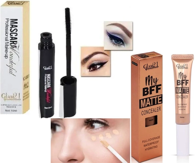 My Bff Waterproof Matte Liquid Concealer with Wonderful Professional Mascara (10 ml) (Set of 2)