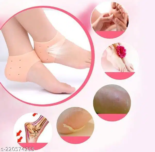 Moisturizing Silicon Gel Socks (Beige)