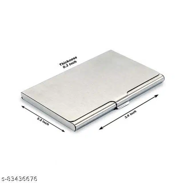 Unisex Business Card Holder (Silver)