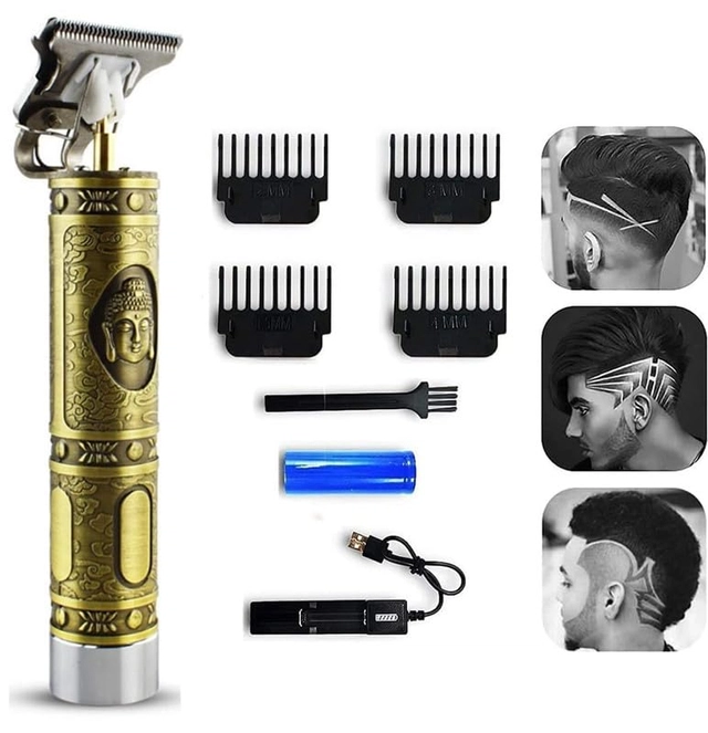 Metal Buddha Trimmer for Men & Women (Gold)