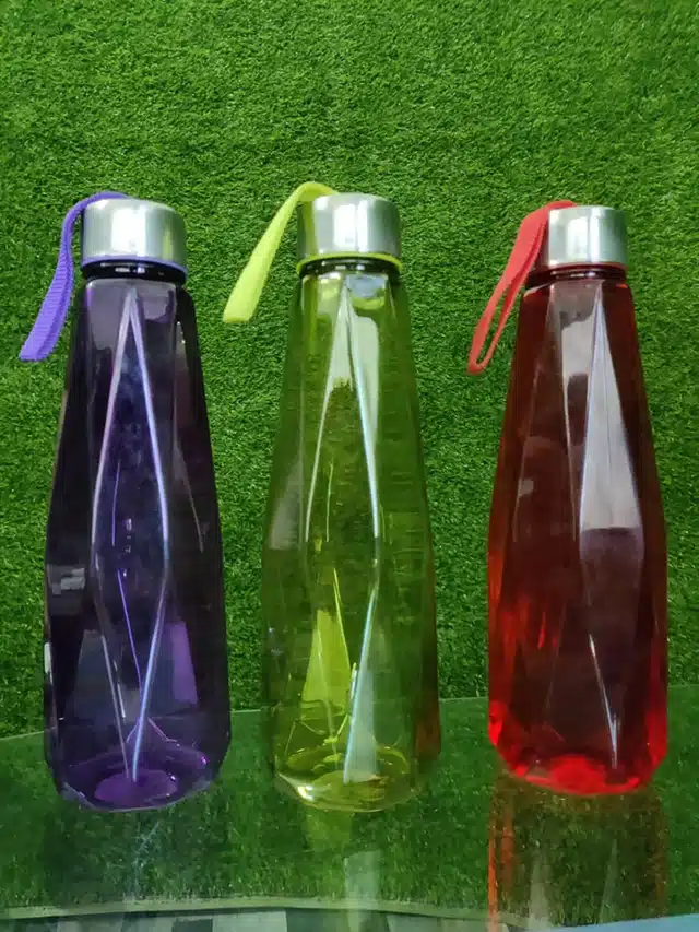 Plastic Water Bottle Set (Pack of 3, 1000 ml) (Multicolor)
