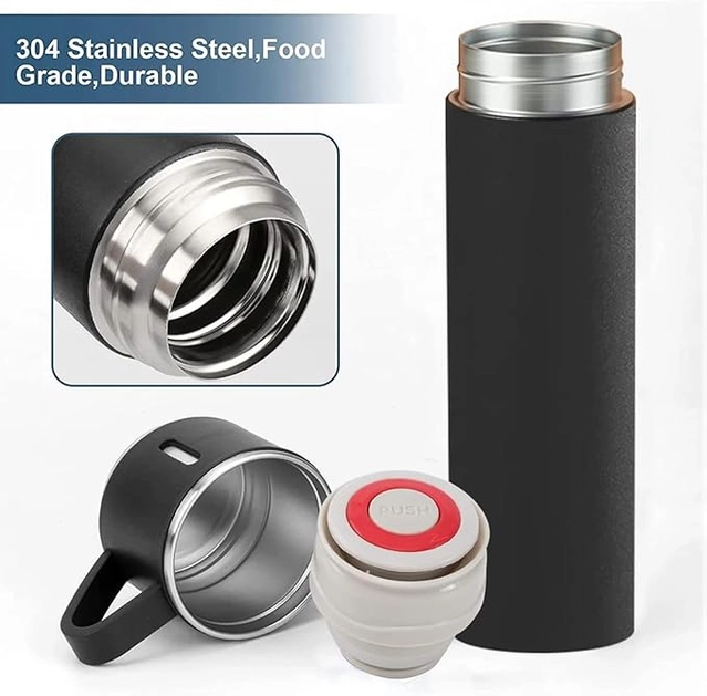 MAGIC PLUS Stainless Vaccum Flask With 2 Cup set (500 ml, Assorted, Pack of 1)