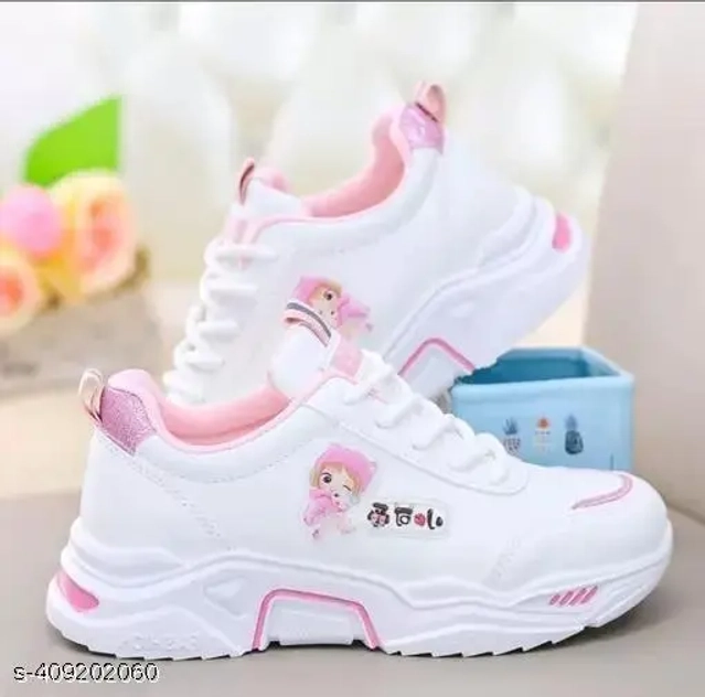 Sneakers for Women (White & Pink)