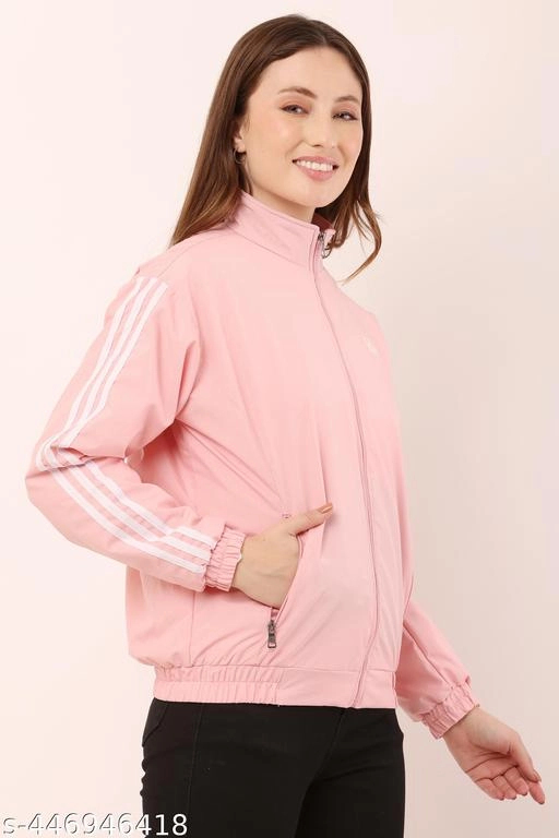 Nylon Jacket for Women (Pink, XL)