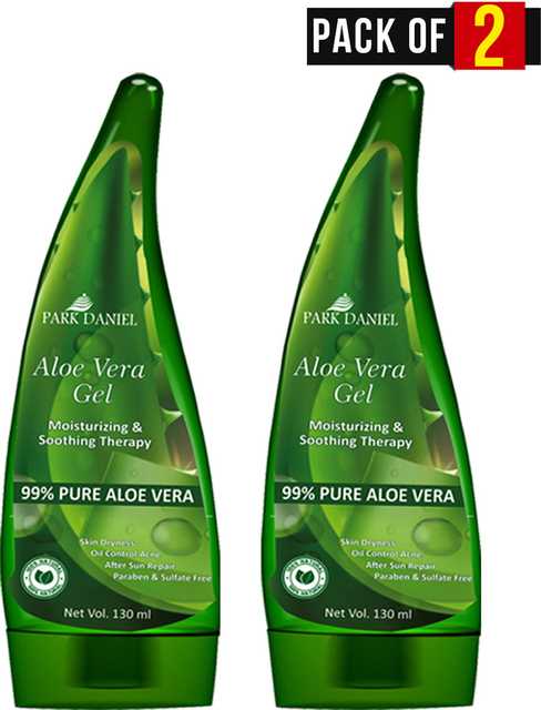 Park Daniel 99% Pure Aloe Vera gel (Pack of 2, 130 ml) (SE-841)