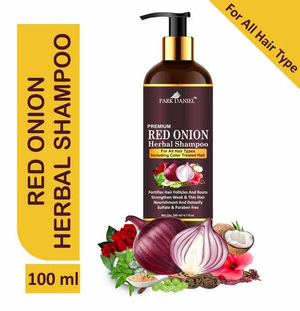 Park Daniel Red Onion Shampoo & Charcoal Keratin Shampoo (Pack of 2, 200 ml) (SE-2054)