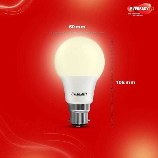 EVEREADY 9 W Standard B22 LED Bulb (Warm White, Pack of 2) AS