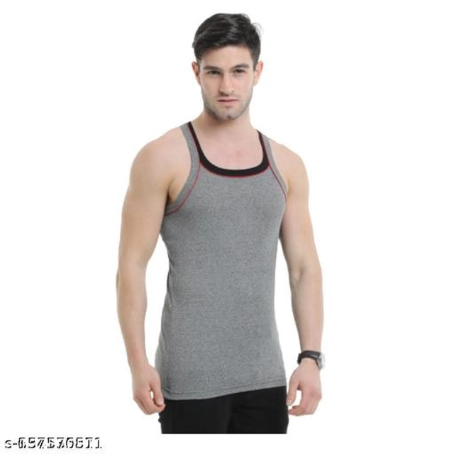 Cotton Vests for Men (Grey, XS)