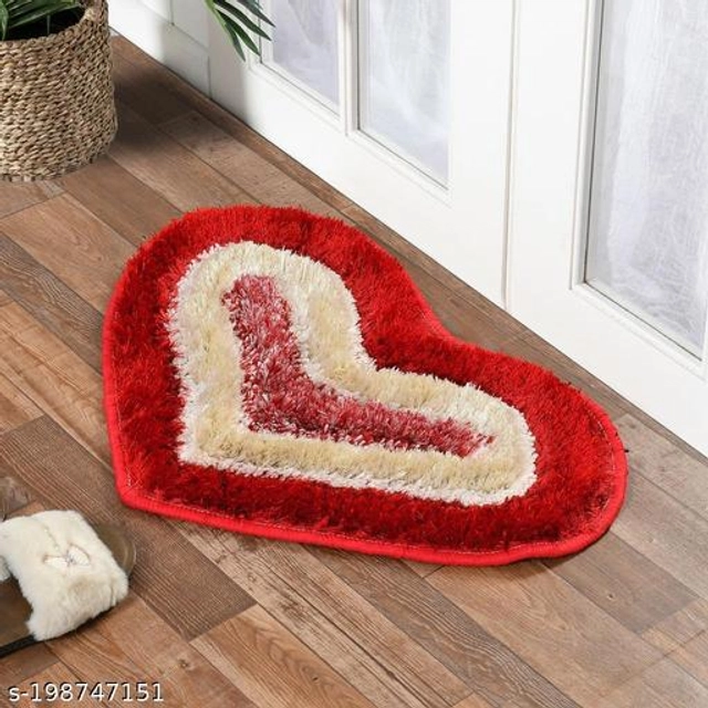 Cotton Door Mat (Maroon & Cream, 18x36 inches)