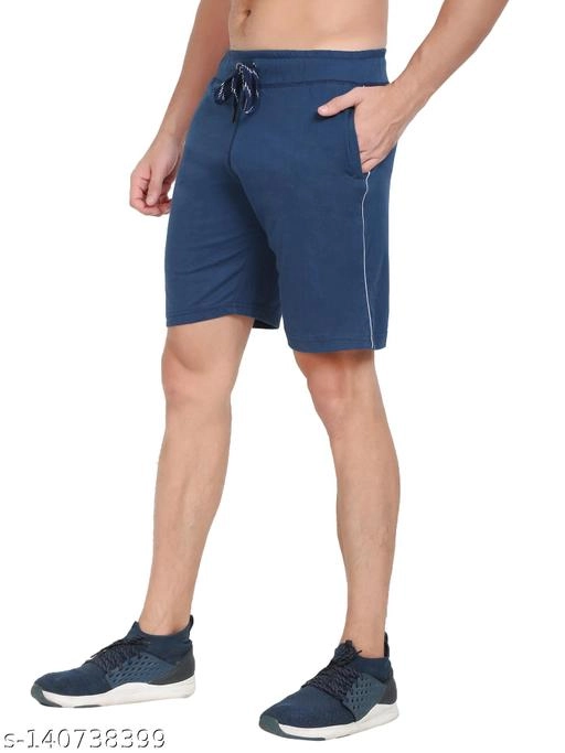 Cotton Blend Shorts for Men (Royal Blue, 30)