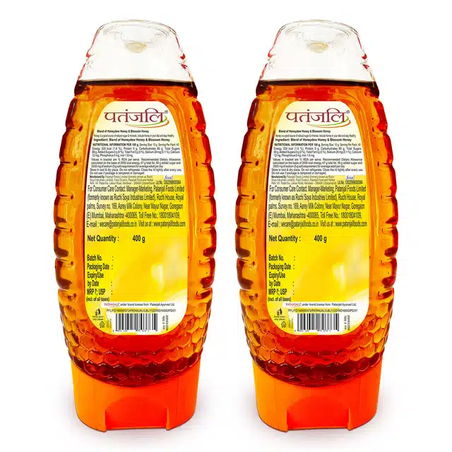 Patanjali Honey Squeeze - 2X400 g (1+1 Combo)