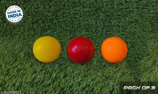 PVC Cricket Balls (Multicolor, Pack of 3)