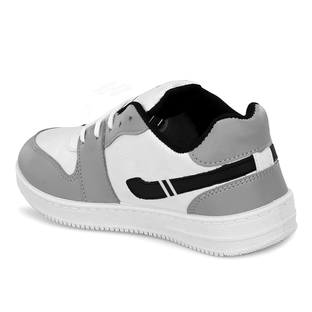 Casual Shoes for Men (White & Grey, 6)