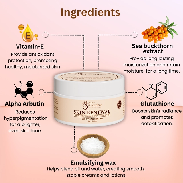 Cocobee Skin Renewal Daily Moisturising Face Cream (50 g)