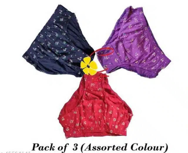 Women's Panties (Pack of 3) (Assorted, XS)