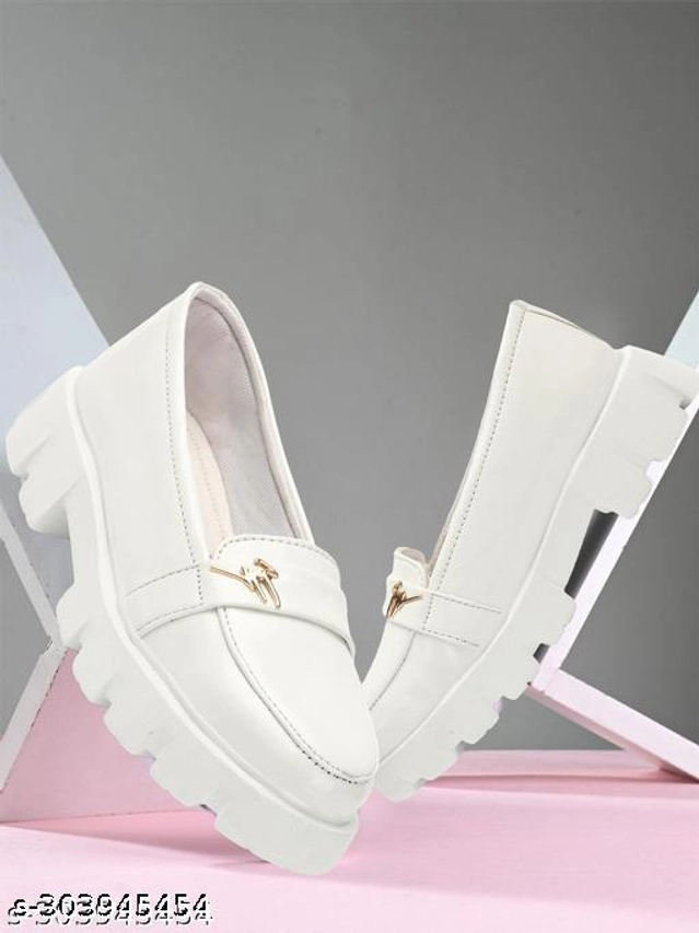 Loafers for Women (White, 3)